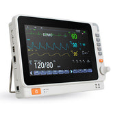 (EU plug) 10" Multi-Parameter Patient Monitor ECG NIBP RESP TEMP SPO2 PR